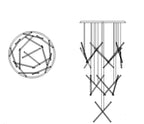 Modern Italian Creative Art Sticks Ceiling Chandelier for Living Room / staircase / hotel Lobby