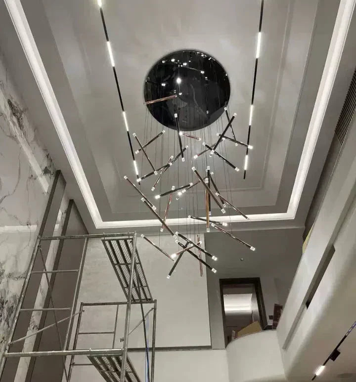 Modern Italian Creative Art Sticks Ceiling Chandelier for Living Room / staircase / hotel Lobby