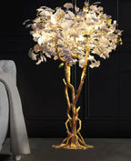 Luxury Creative Ceramic Ginkgo Branch Floor Lamp