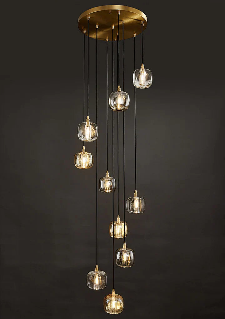 Post-Modern Extra-Long Pendant Light Fixtures for Staircase / high-Ceiling Space / foyer