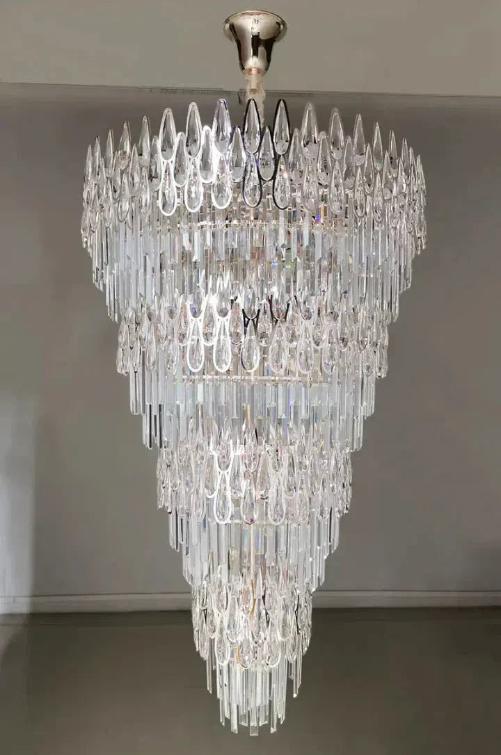 Oversized Multi-Layers Luxury Creative Art Crystal Chandelier for Foyer / staircase / hallway