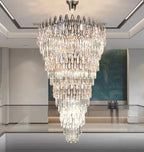 Oversized Multi-Layers Luxury Creative Art Crystal Chandelier for Foyer / staircase / hallway
