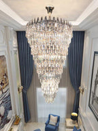 Oversized Multi-Layers Luxury Creative Art Crystal Chandelier for Foyer / staircase / hallway