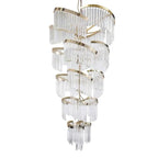 Oversized Modern Designer Creative Multi-Tiered Luxury Spiral Crystal Chandelier for