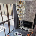 Oversized Modern Designer Creative Multi-Tiered Luxury Spiral Crystal Chandelier for