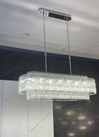 Stunning Modern Rectangle Ceiling Light Crystal Chandelier for Dining Table / coffee Table / living Room /