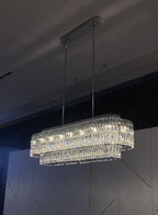 Stunning Modern Rectangle Ceiling Light Crystal Chandelier for Dining Table / coffee Table / living Room /