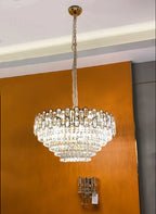 Modern Light Luxury Round / rectangle Crystal Chandelier Set for Living Room / dining Room / bedroom