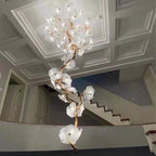 Nenufar Bonsai Staircase Crystal Chandelier for High Ceiling