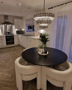 Modern Art Design 4 / 7-Light Smoky Gray / clear Layered Glass Chandelier
