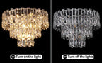 Multi-Tiered Crystal Flake Chandelier for Bedroom / living Room / dining Room