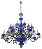 Luxury Candle Light Blue&black Crystal Chandelier for Bedroom