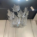 Modern Creative Clear Crystal Maple Leaf Chandelier for Living Room / bedroom