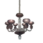 Luxury Hand-Engraved Clear / blue / prune Crystal Chandelier