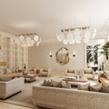 Modern Creative Glass Lotus Pendant Light for Kitchen Island