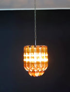 Quadriedri Murano Prisms Amber Transparent Chandelier