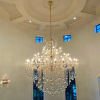 Classic Modern Multi-Layers Crystal Chandelier for Staircase / foyer / villa