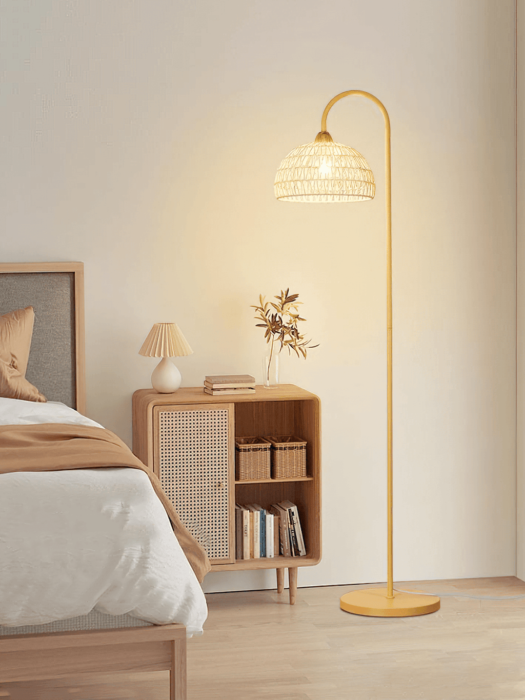Rattan Arch Floor Lamp