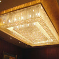 Rectangle Ceiling Mounted Crystal Chandelier