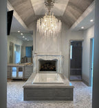 Light Luxury Silver Flower Branch Chandelier with Icicle Details