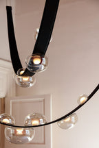 Minimalist Leather Belt Chandelier for Dining / living Room