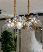 Glass Chandelier Italian Light Luxury Light for Dining Room / living Room