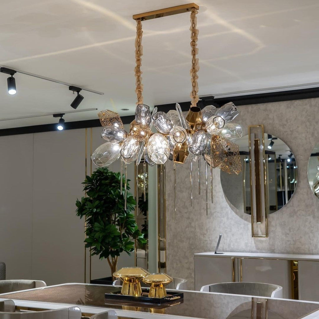 Glass Chandelier Italian Light Luxury Light for Dining Room / living Room