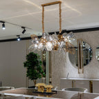 Glass Chandelier Italian Light Luxury Light for Dining Room / living Room