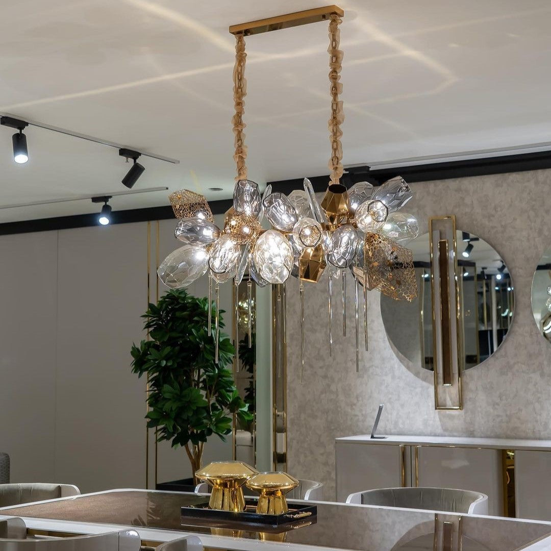 Glass Chandelier Italian Light Luxury Light for Dining Room / living Room