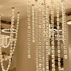 Creative Glass Pearl Necklace Pendnat Chandelier for Living / dining Room / staircase