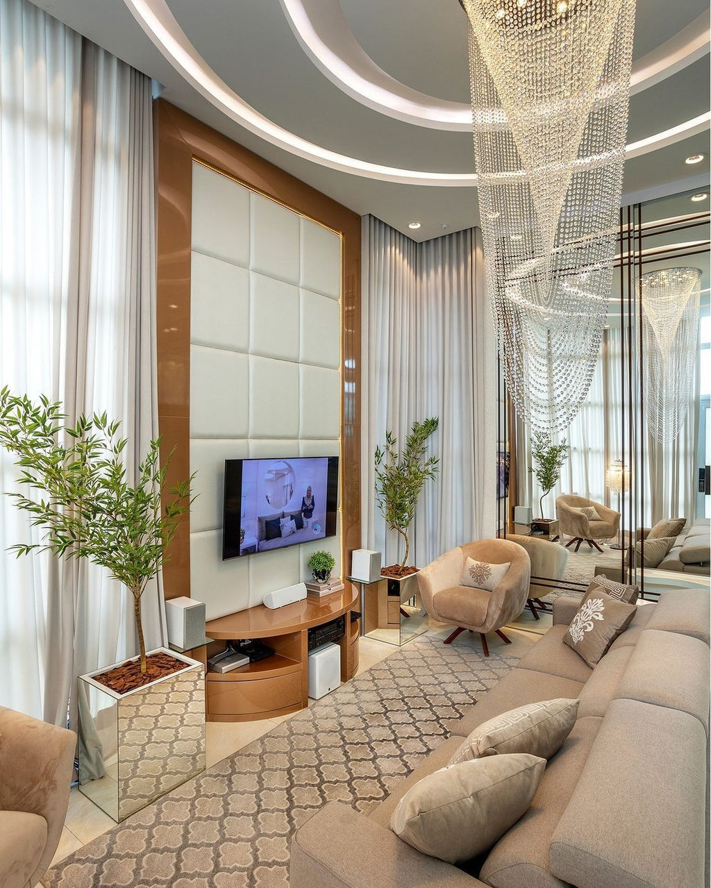 Extra Large Affordable Luxury Tiered Tassel Watefall Crystal Chandelier for Spiral Staircase / villa / hotel
