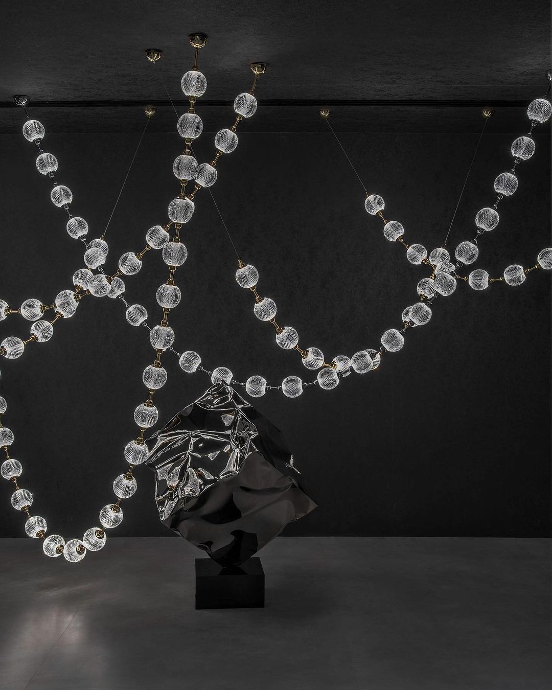 Modern Creative Pearl Necklace Chandelier for Living Room / staircase / foyer / entryway