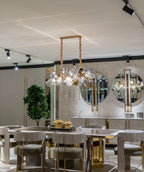 Glass Chandelier Italian Light Luxury Light for Dining Room / living Room