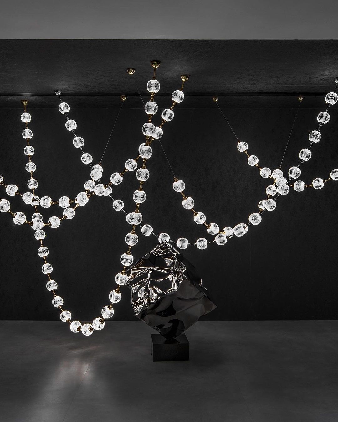 Modern Creative Pearl Necklace Chandelier for Living Room / staircase / foyer / entryway