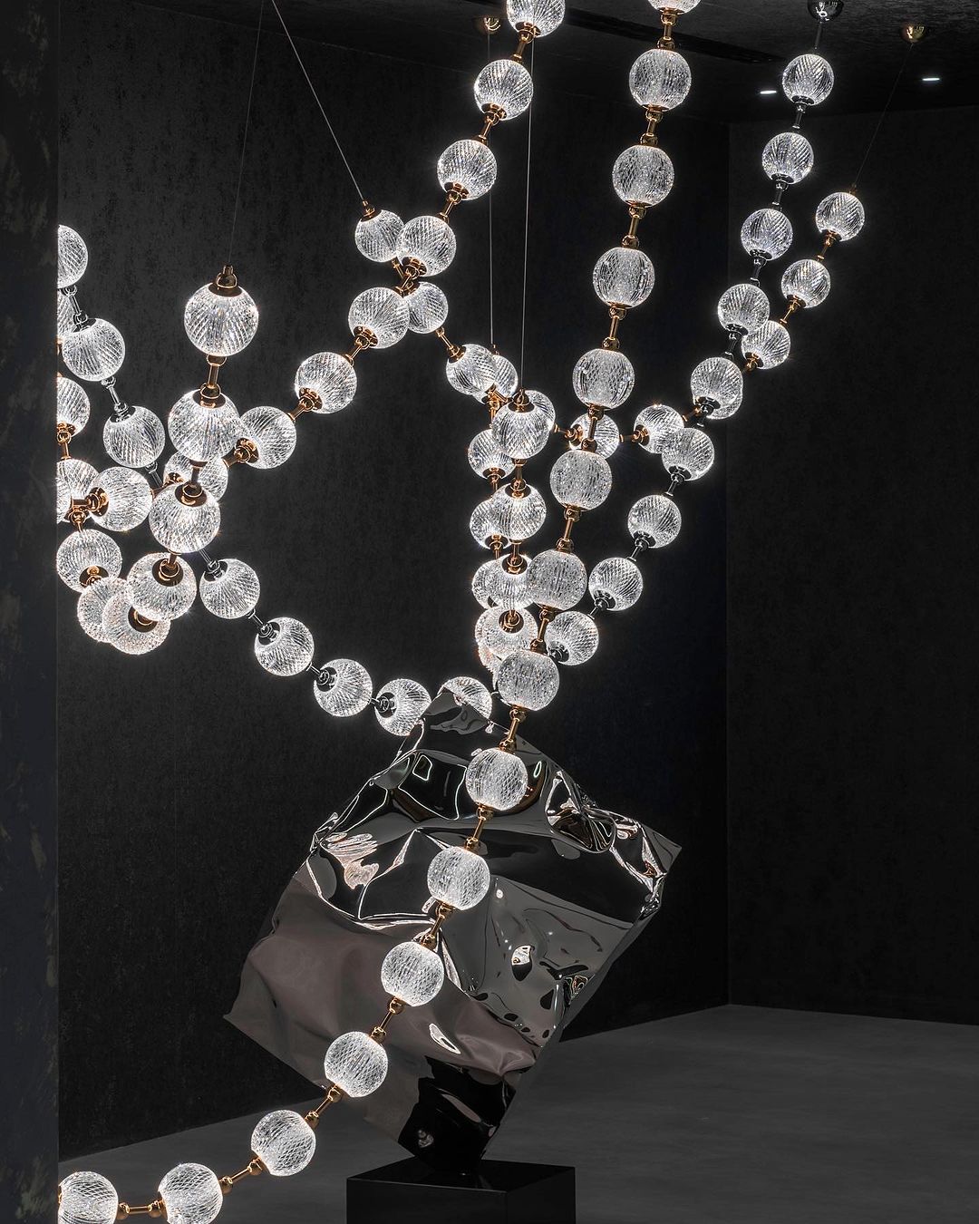 Modern Creative Pearl Necklace Chandelier for Living Room / staircase / foyer / entryway