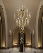 Luxury 5-Tier Crystal Rods Luxury Gala Chandelier