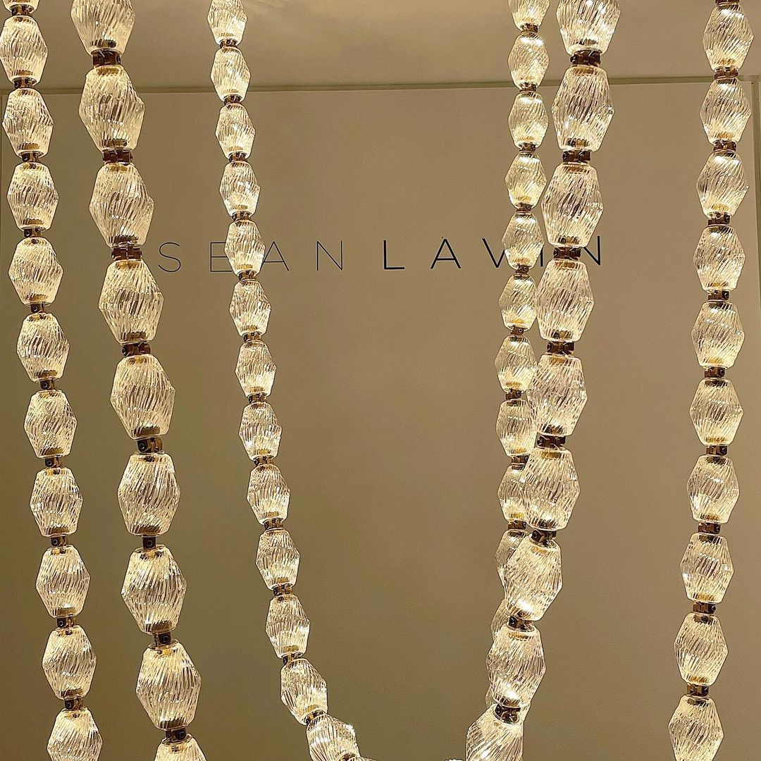 Creative Glass Pearl Necklace Pendnat Chandelier for Living / dining Room / staircase