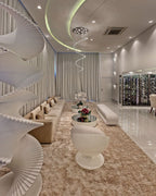 Extra Large Modern Round Spiral Raindrop Chandelier with K9 Crystal Finish for Entryway