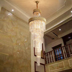 Spiral Crystal Chandelier for Foyer / Staircase