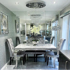 Modern Flush Mount Crystal Raindrop Chandelier for Living / dining Room