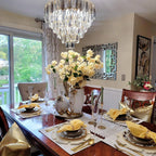 Modern Light Luxury Tiered Crystal Pendant Chandelier for Living / dining Room / bedroom