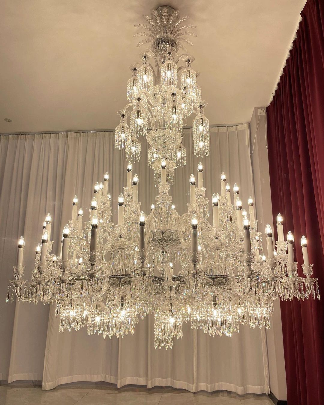 Luxury Large Multi Candles Chandelier Islam Crystal Ceiling Lighting for Living Room / Hall Decoration