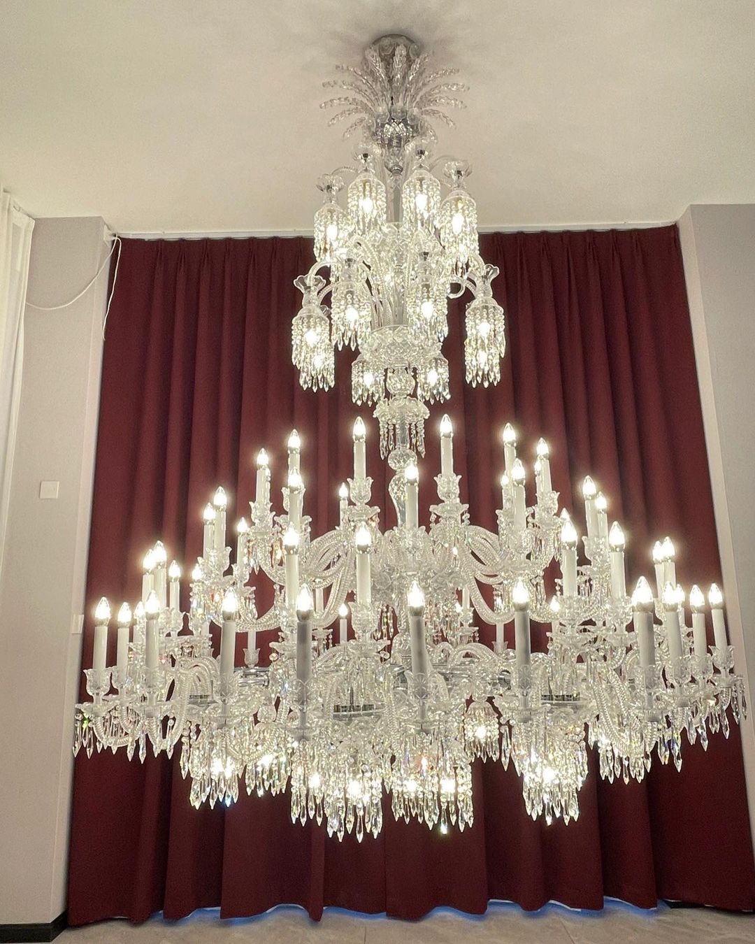 Luxury Large Multi Candles Chandelier Islam Crystal Ceiling Lighting for Living Room / Hall Decoration