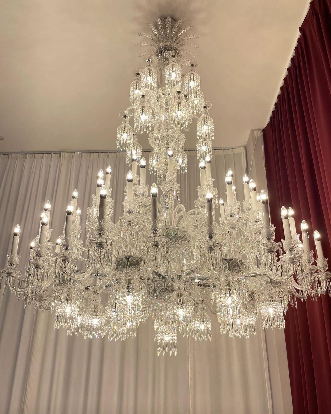 Luxury Large Multi Candles Chandelier Islam Crystal Ceiling Lighting for Living Room / Hall Decoration