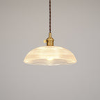 Ribbed Spiral Pendant Swag Light