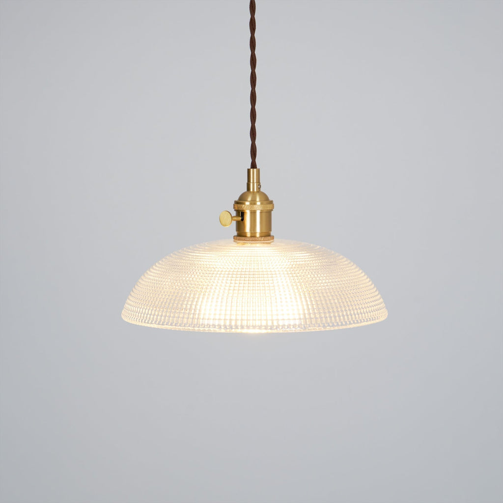 Ribbed Spiral Pendant Swag Light