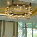 Round Circle Flush Ceiling Crystal Chandeliers