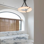 Modern Round Alabaster Chandelier