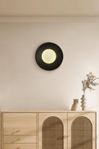 Round Glass Art Wall Lamp