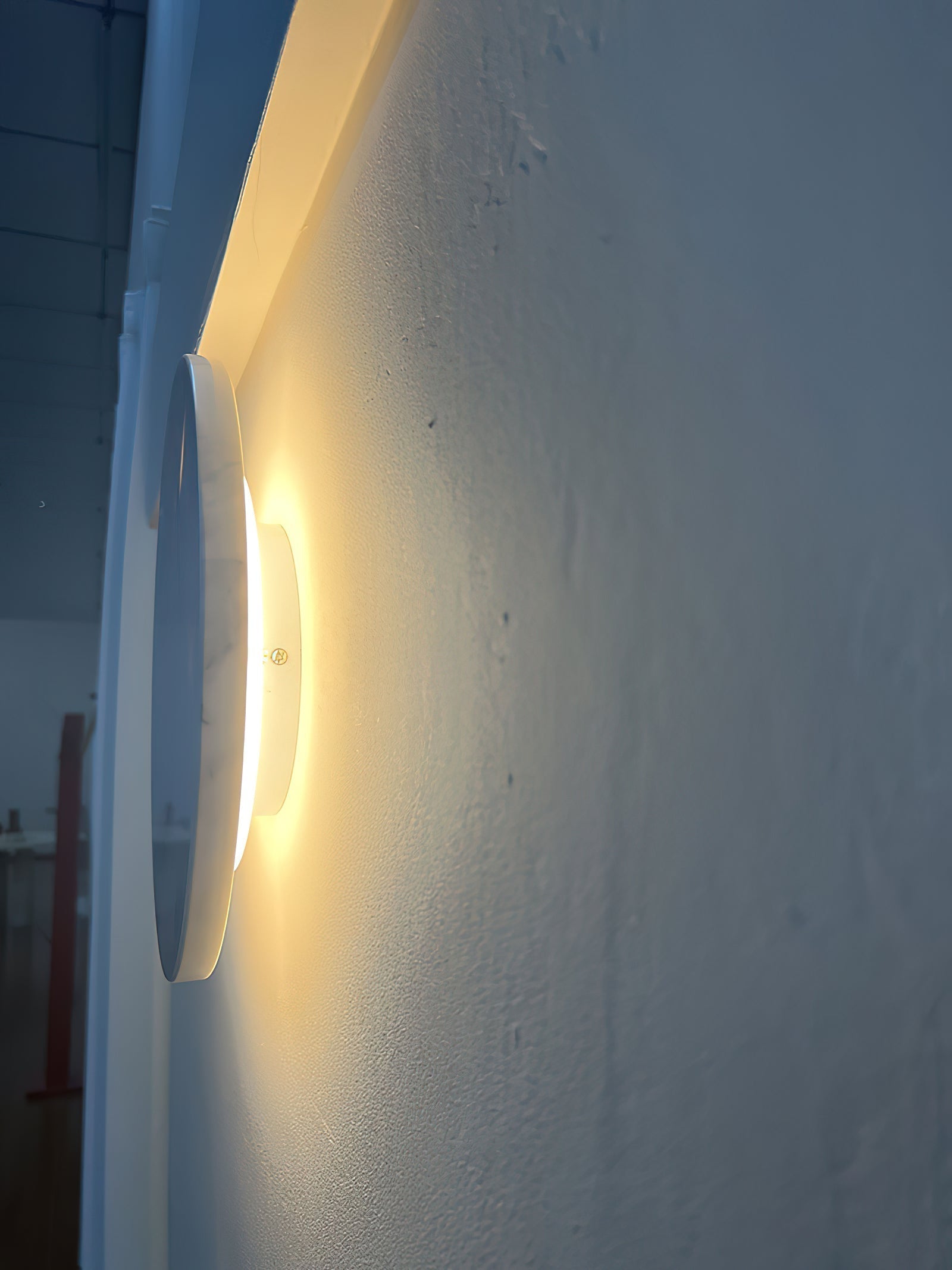 Round White Marble Sconce
